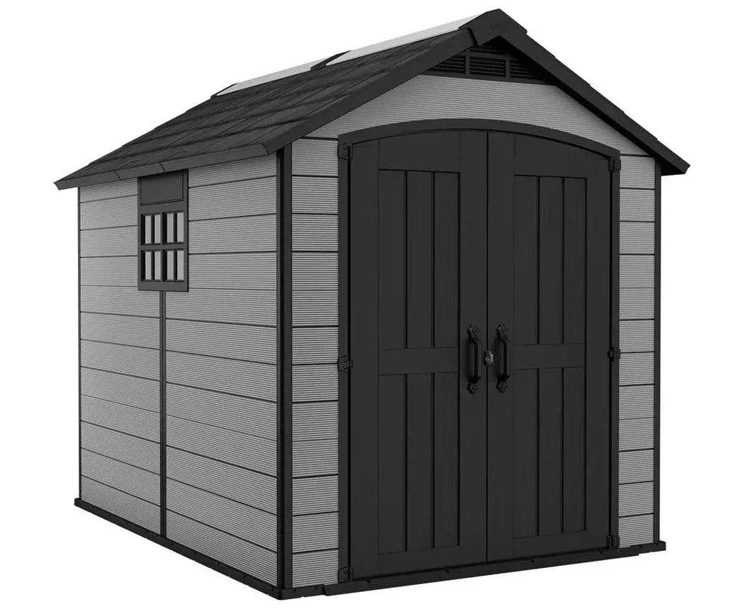 Keter Premier Plastic Garden Shed 7.5 x 9ft - Grey