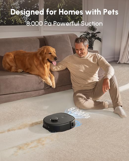 X10 Pro Omni Robot Vacuum & Mop, All-in-One Station, 8000Pa Suction, Dual Mops, AI Obstacle Avoidance, Auto Wash/Dry/Empty/Refill