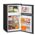COMFEE' RCT87BL2(E) Under Counter Fridge Freezer, 87L Double Door Small Fridge Freezer with Light