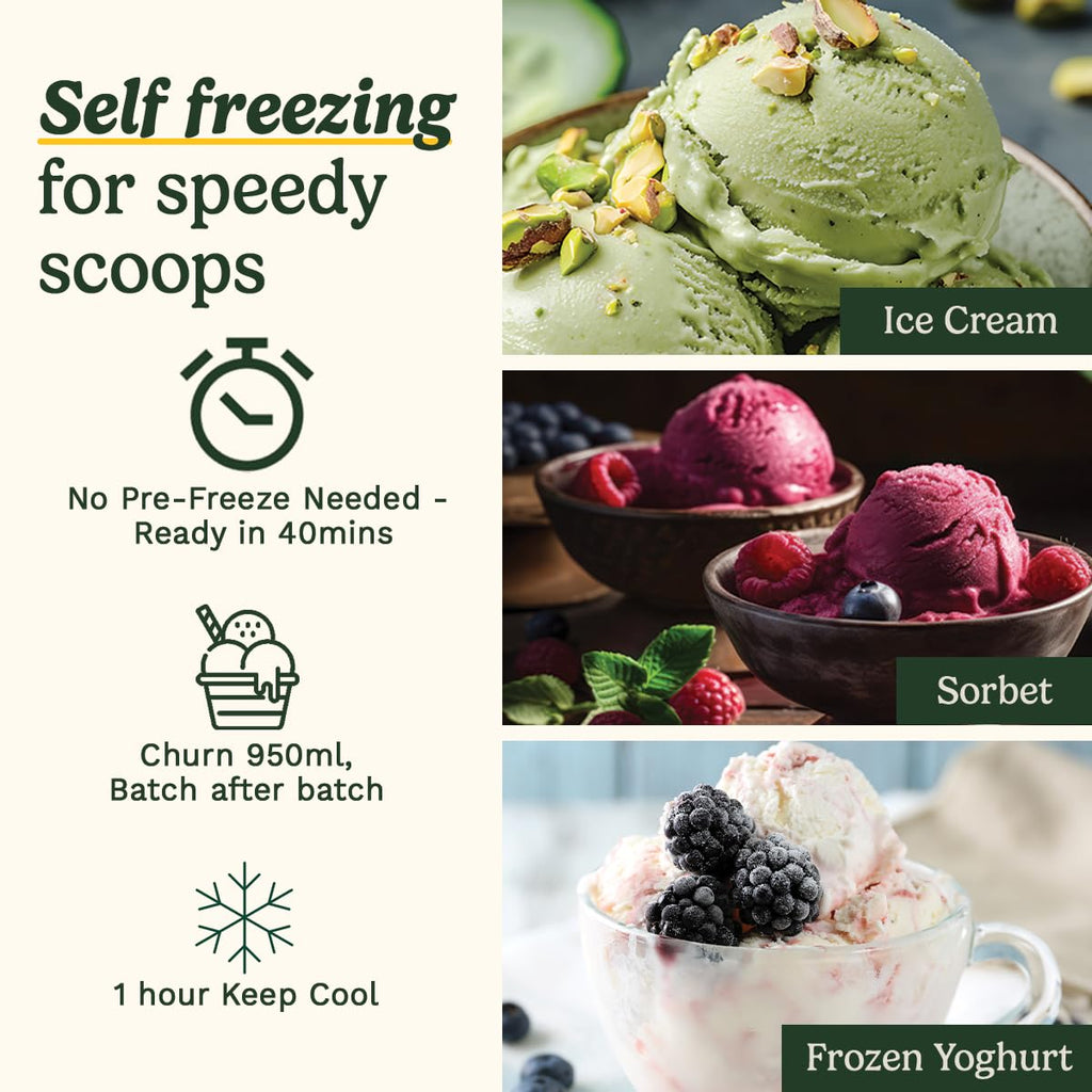 Cuisinart FreezeEase Ice Cream and Gelato Maker- Self freezing ice cream maker