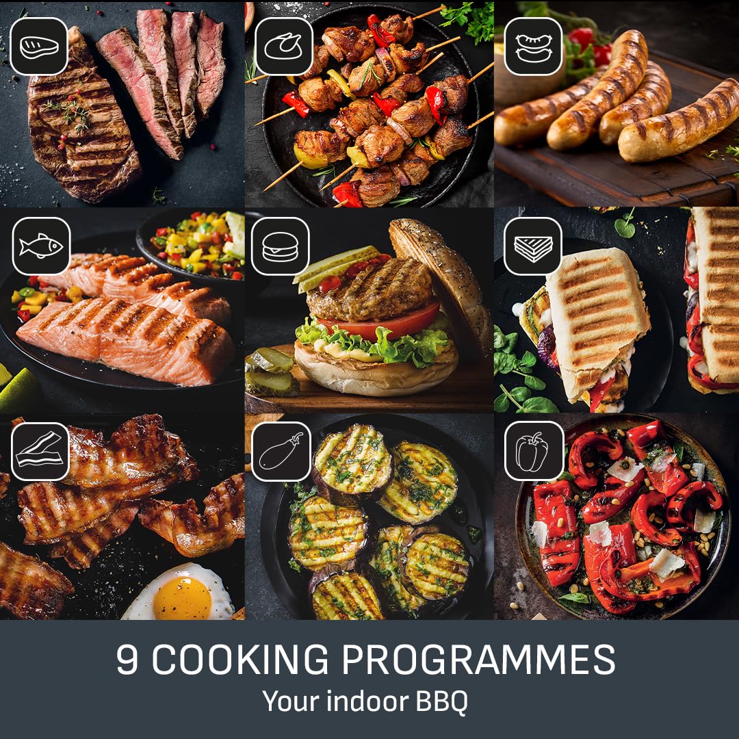 Tefal GC722D40 Optigrill Plus X-Large Grill with 9 Automatic Settings and Cooking Sensor