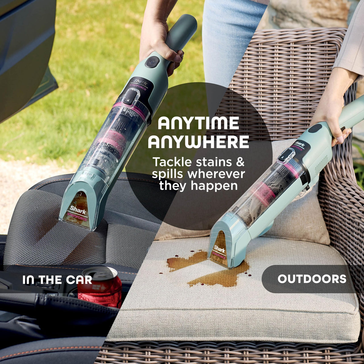Shark StainForce Cordless Spot Cleaner Lightweight & Portable Spot, Stain, & Odour Eliminator for Carpets