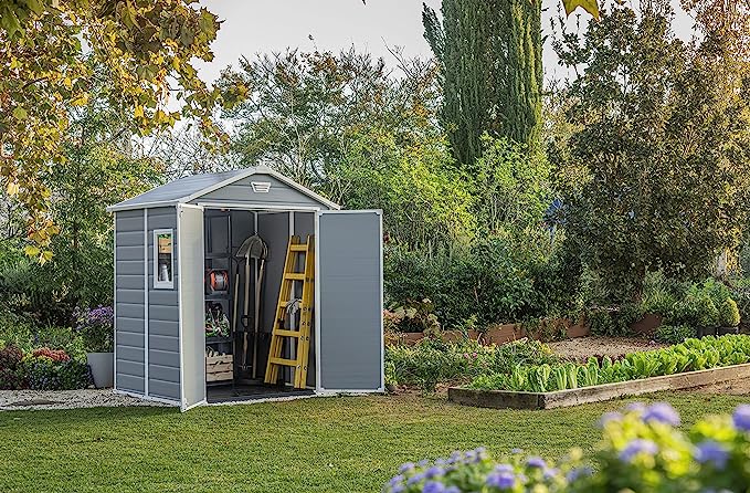 Keter Manor 6 x 5ft Double Door Outdoor Garden Shed